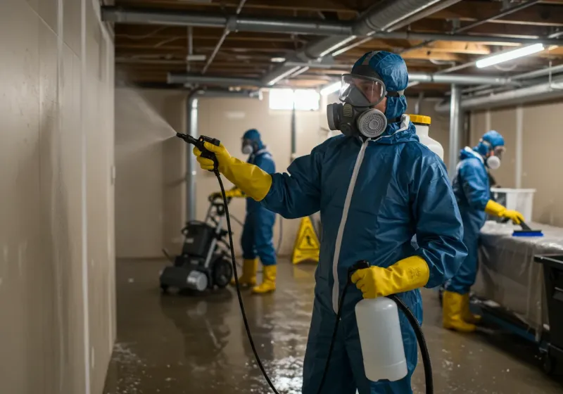 Basement Sanitization and Antimicrobial Treatment process in Pinetops, NC